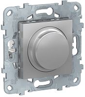 Светорегулятор поворотно-нажимной без рамки Schneider Electric Unica New 5-200Вт алюминий картинка